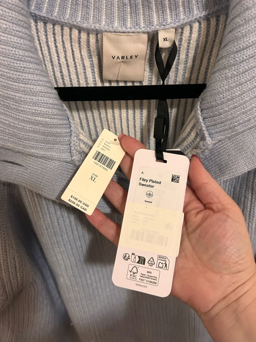 NWT Varley Filey Plated Sweater Anthropologie